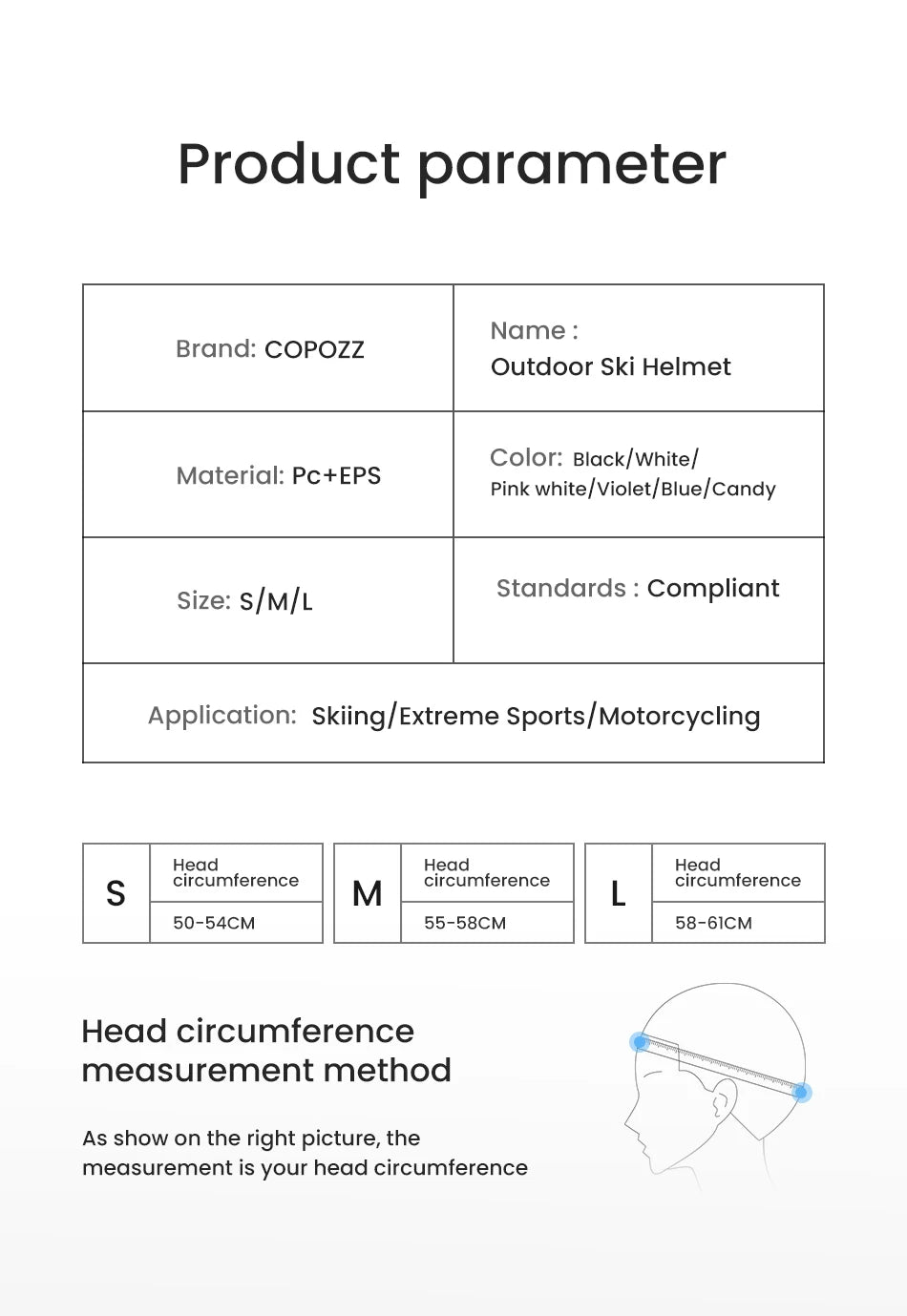 COPOZZ Half-Covered Ski & Snowboard Helmet
