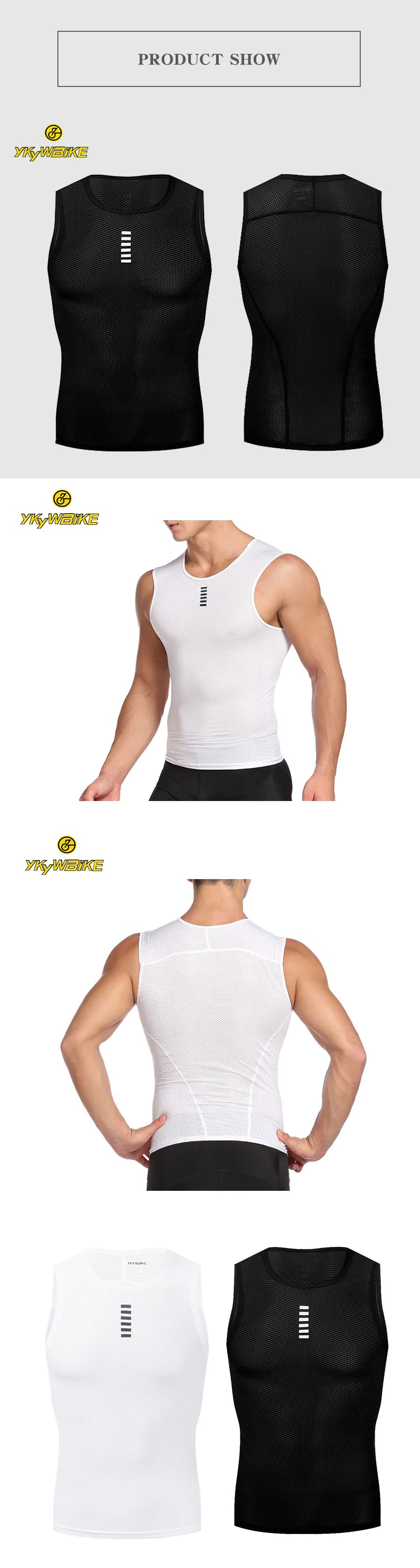 YKYWBIKE Men's Cycling Base Layer Vest