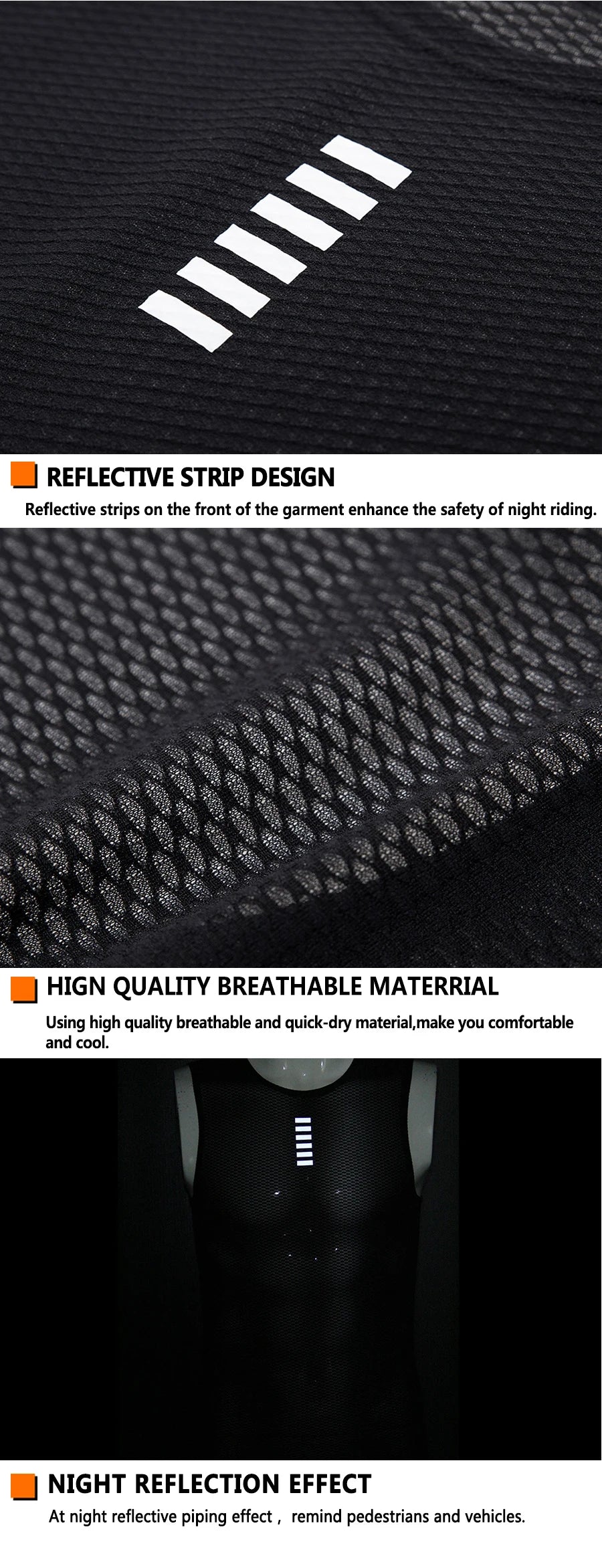 YKYWBIKE Men's Cycling Base Layer Vest