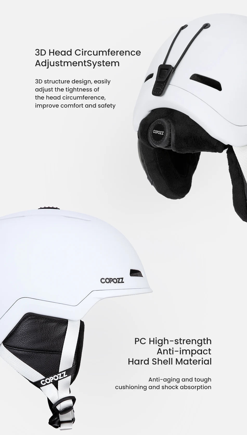 COPOZZ Half-Covered Ski & Snowboard Helmet