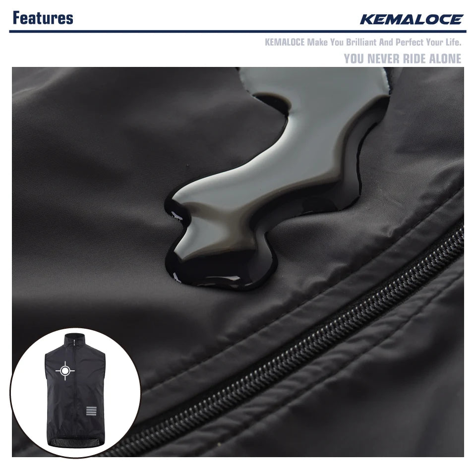 KEMALOCE Men’s Lightweight Cycling Wind Vest