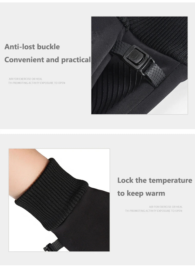Winter Full-Finger Sports Gloves – Waterproof & Touchscreen
