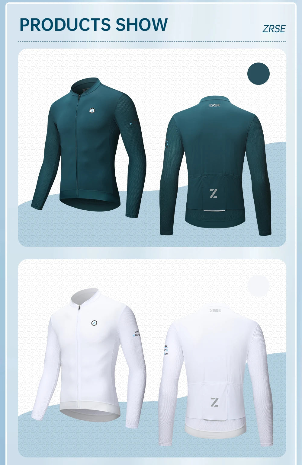 ZRSE Men's Long Sleeve Cycling Jersey