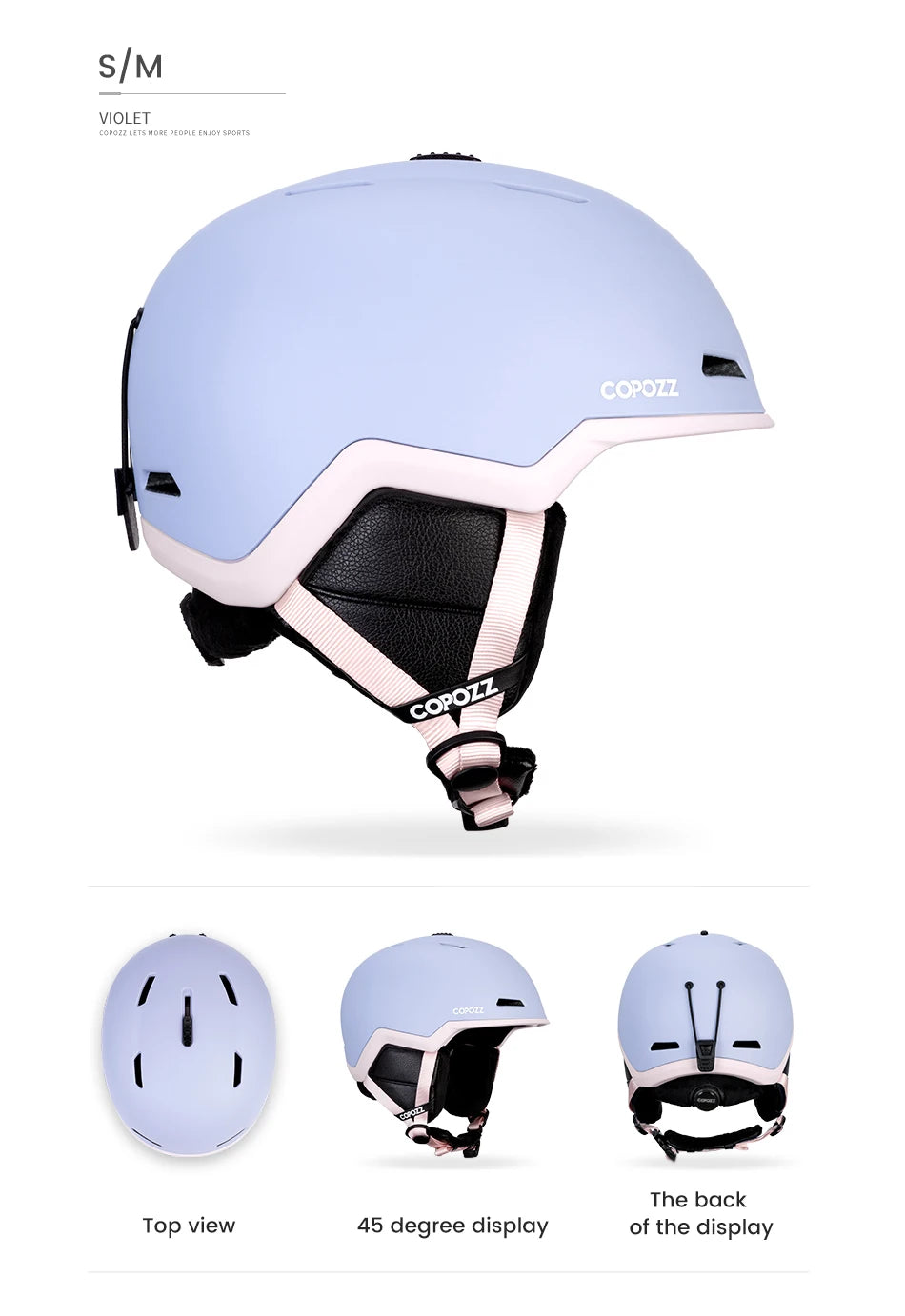 COPOZZ Half-Covered Ski & Snowboard Helmet
