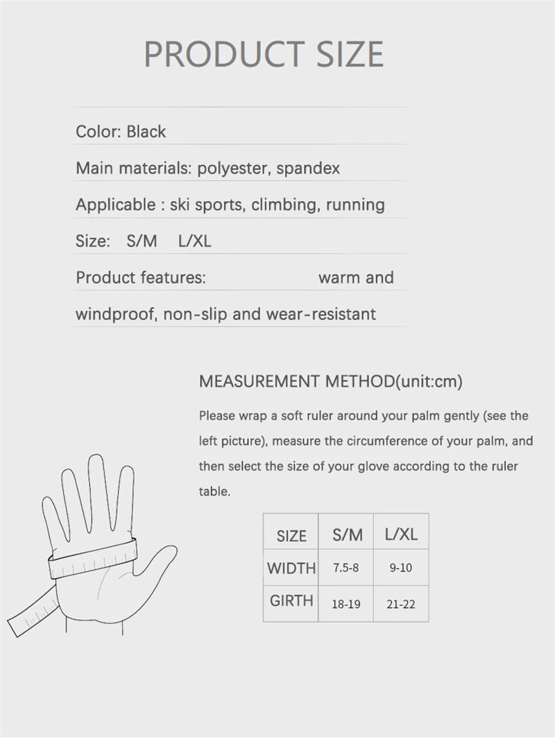 Winter Full-Finger Sports Gloves – Waterproof & Touchscreen
