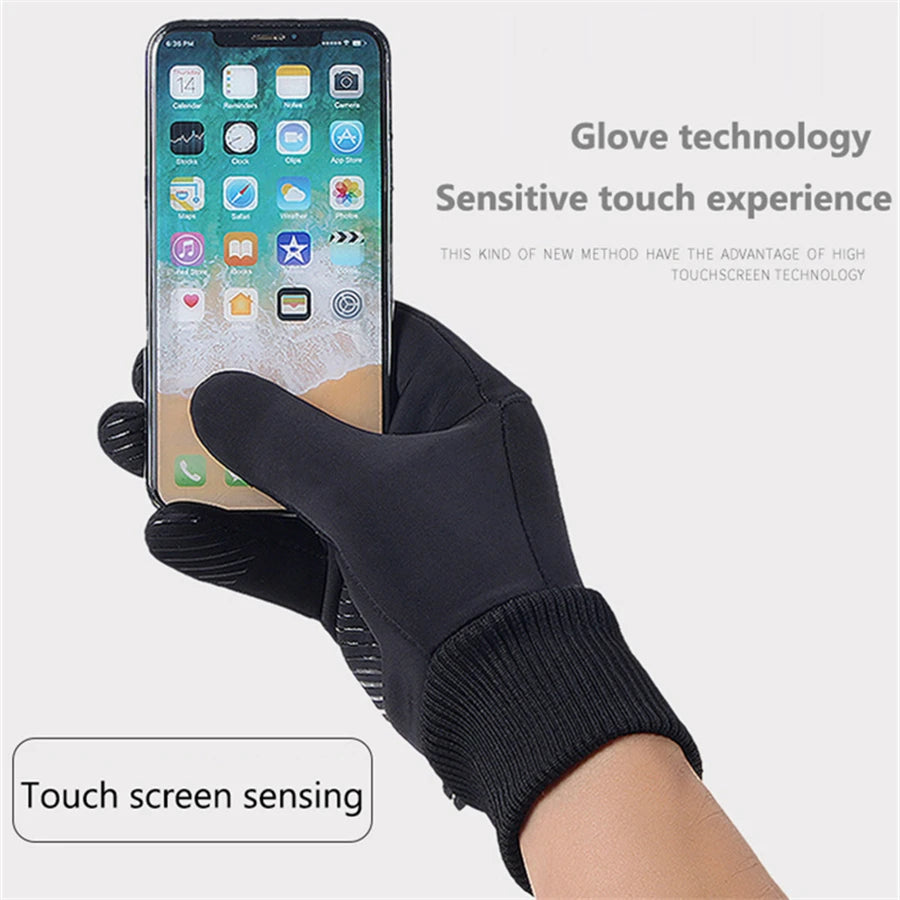 Winter Full-Finger Sports Gloves – Waterproof & Touchscreen