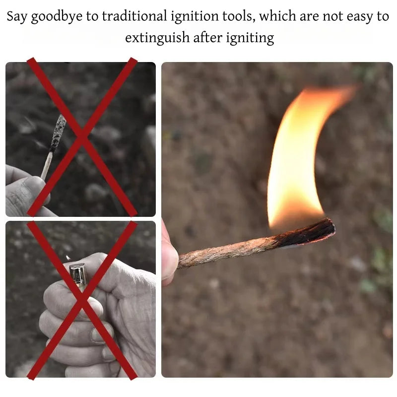 Outdoor Survival Wick Fire Starter – 10/20/30Pcs Hemp Cord