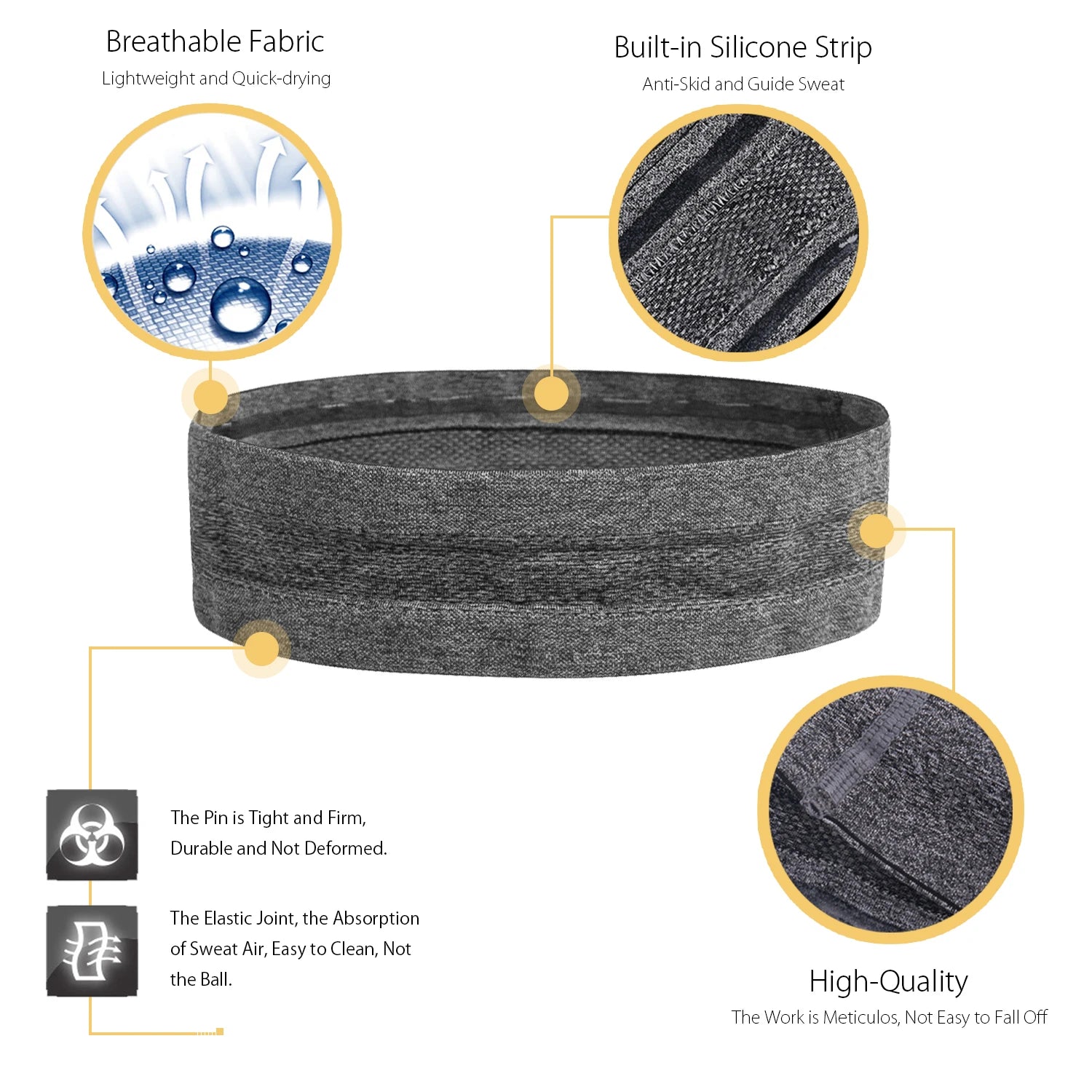 Moisture-Wicking Sports Headband