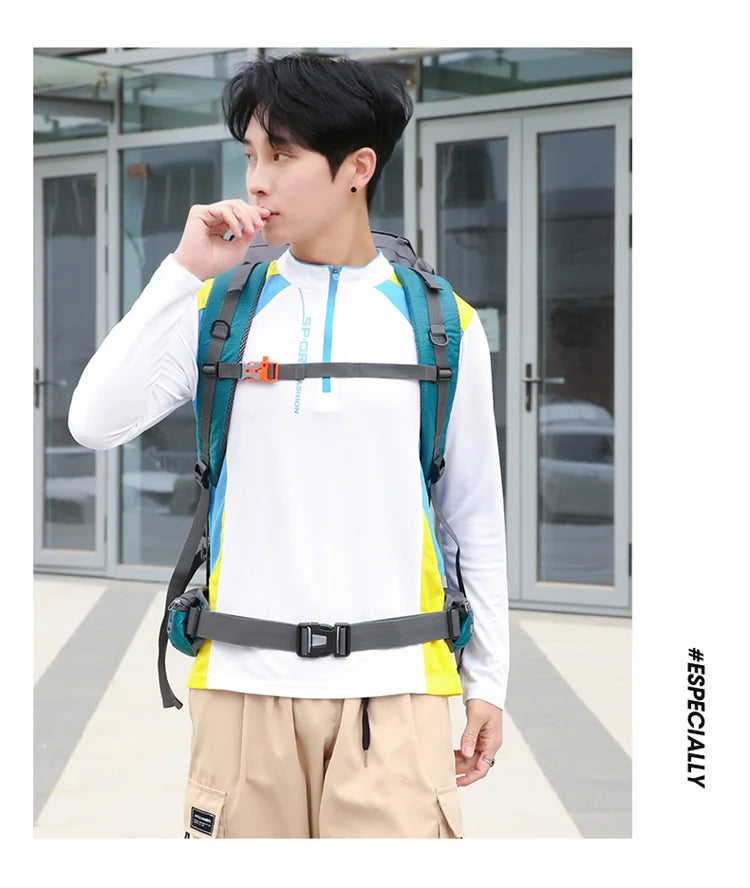 70L Outdoor Hiking Backpack with Rain Cover