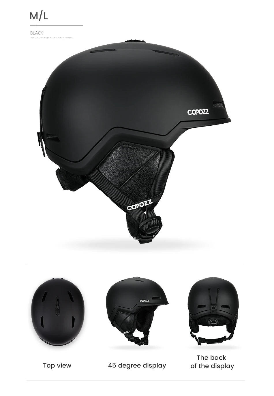 COPOZZ Half-Covered Ski & Snowboard Helmet