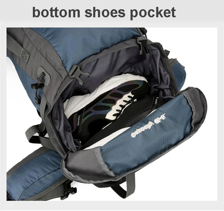 70L Outdoor Hiking Backpack with Rain Cover