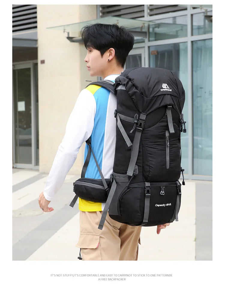 70L Outdoor Hiking Backpack with Rain Cover