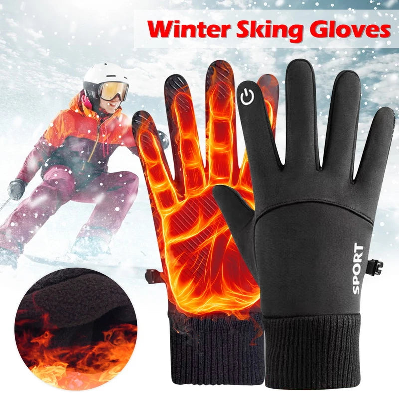 Winter Full-Finger Sports Gloves – Waterproof & Touchscreen