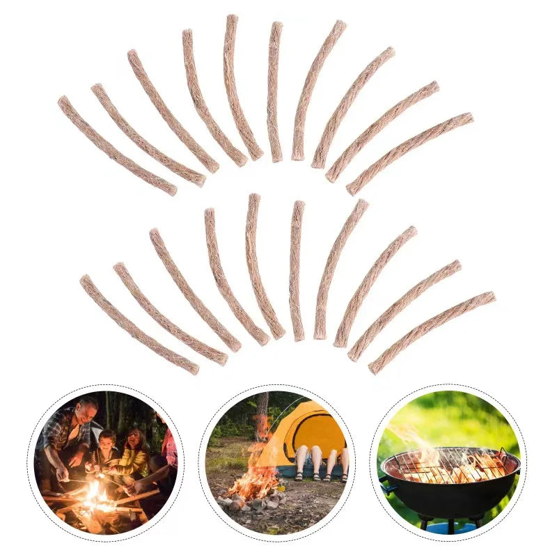 Outdoor Survival Wick Fire Starter – 10/20/30Pcs Hemp Cord