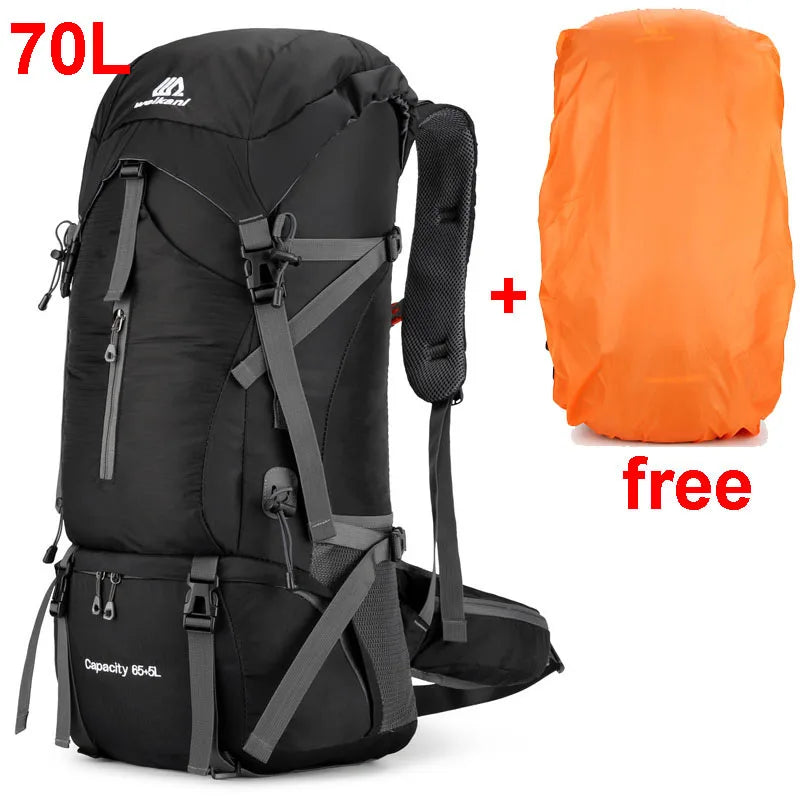 70L Outdoor Hiking Backpack with Rain Cover