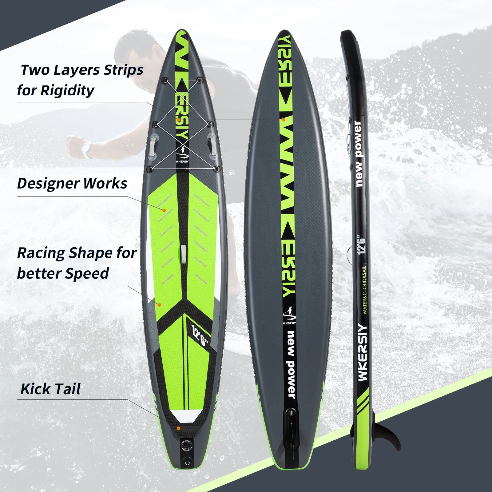 12ft Inflatable SUP Surfboard