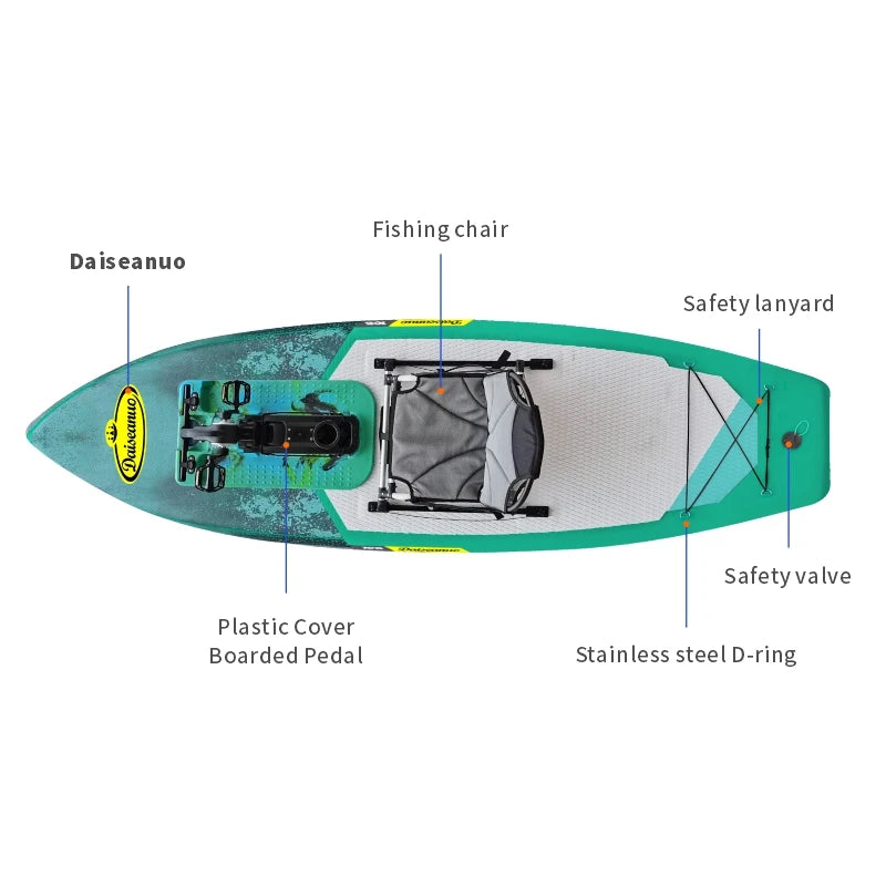 Daiseanuo Inflatable Stand Up Paddleboard with Pedal Chair