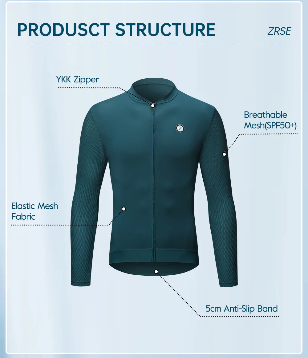 ZRSE Men's Long Sleeve Cycling Jersey