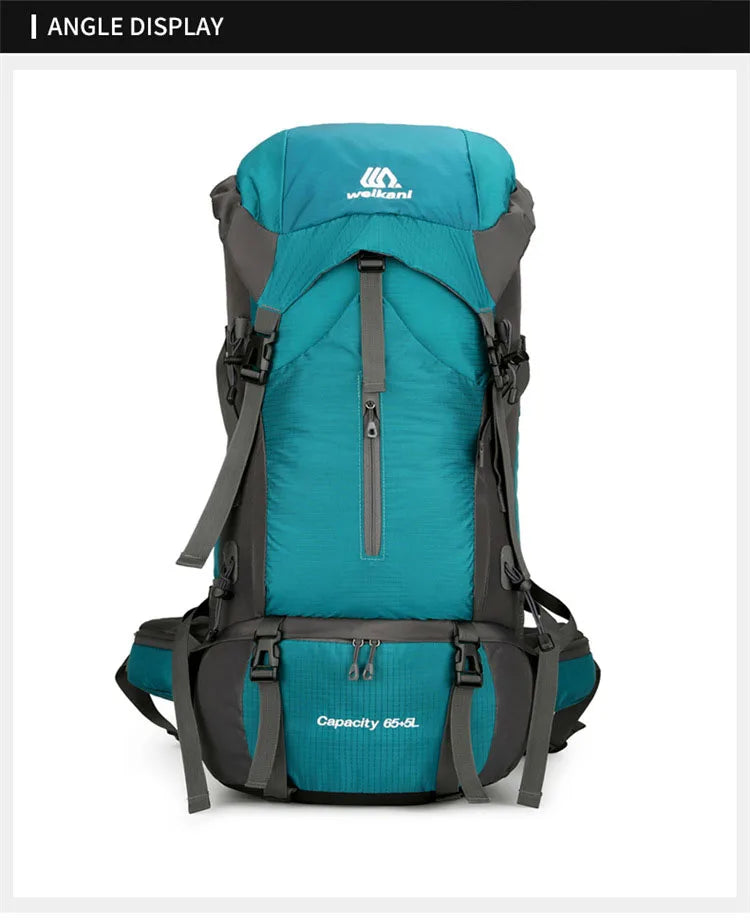 70L Outdoor Hiking Backpack with Rain Cover