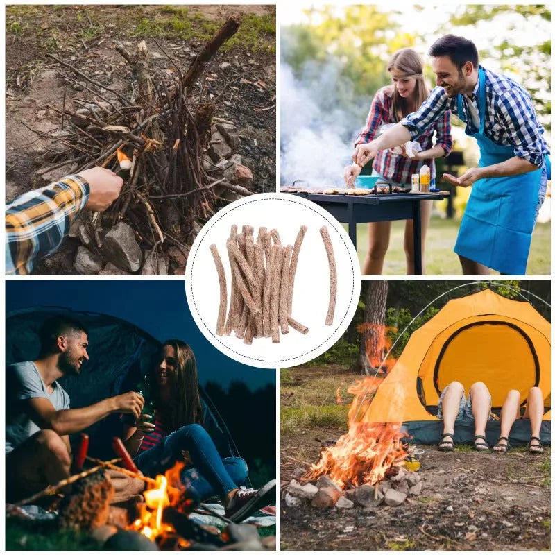 Outdoor Survival Wick Fire Starter – 10/20/30Pcs Hemp Cord