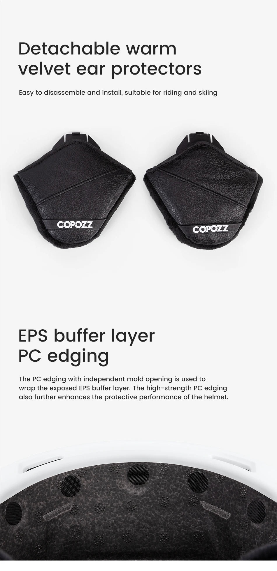 COPOZZ Half-Covered Ski & Snowboard Helmet