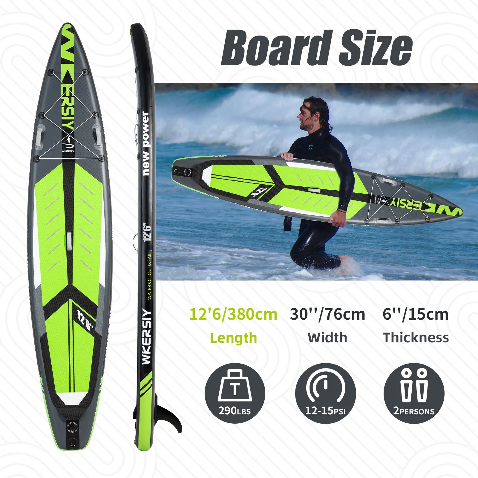 12ft Inflatable SUP Surfboard