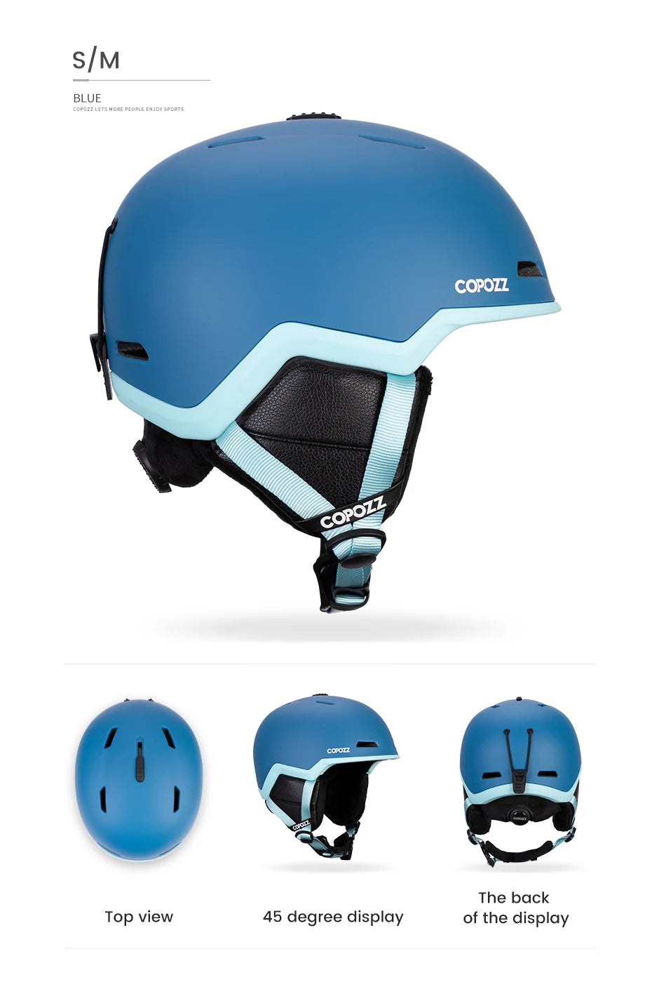 COPOZZ Half-Covered Ski & Snowboard Helmet