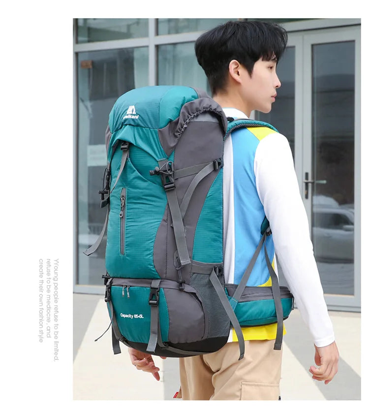 70L Outdoor Hiking Backpack with Rain Cover