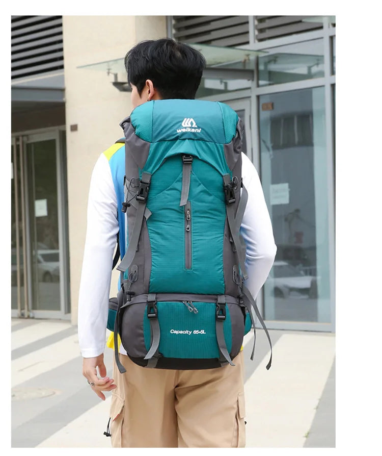 70L Outdoor Hiking Backpack with Rain Cover