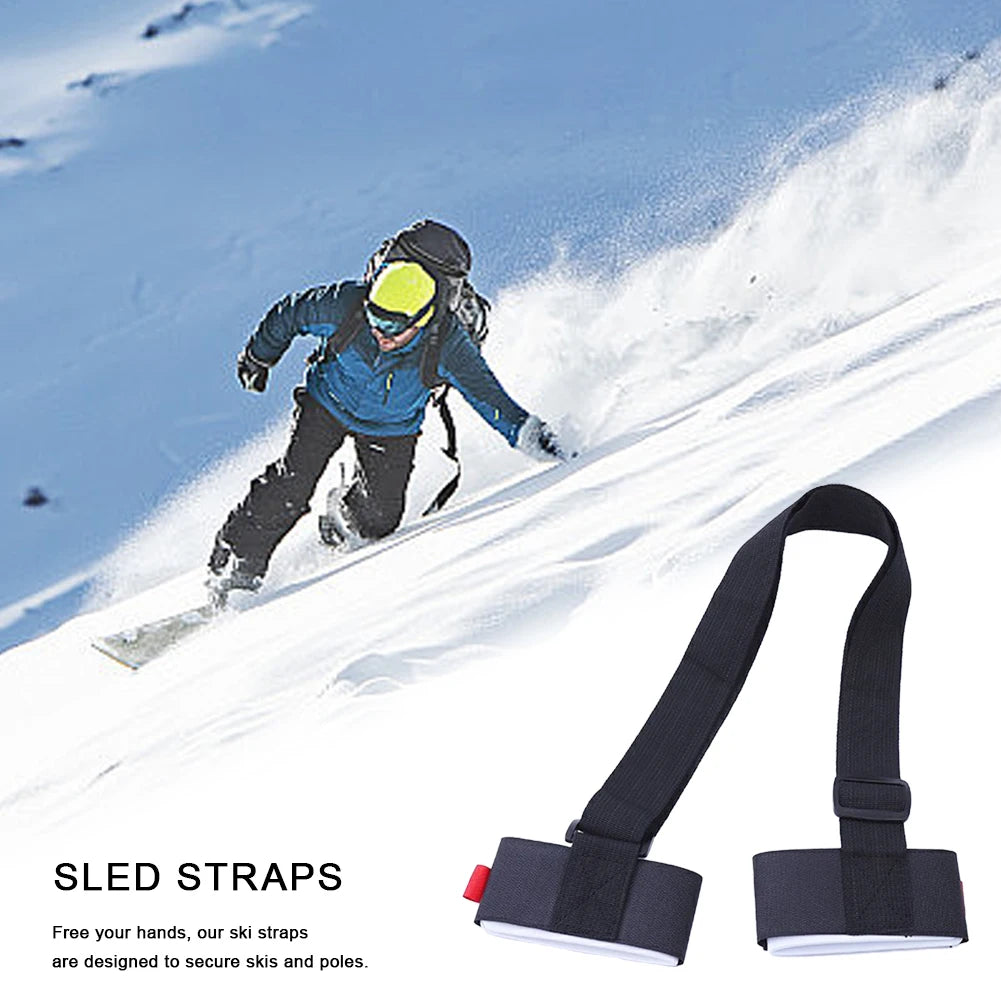 Adjustable Ski & Pole Shoulder Carrier Strap