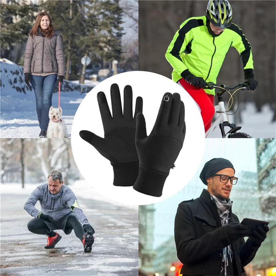 Winter Full-Finger Sports Gloves – Waterproof & Touchscreen