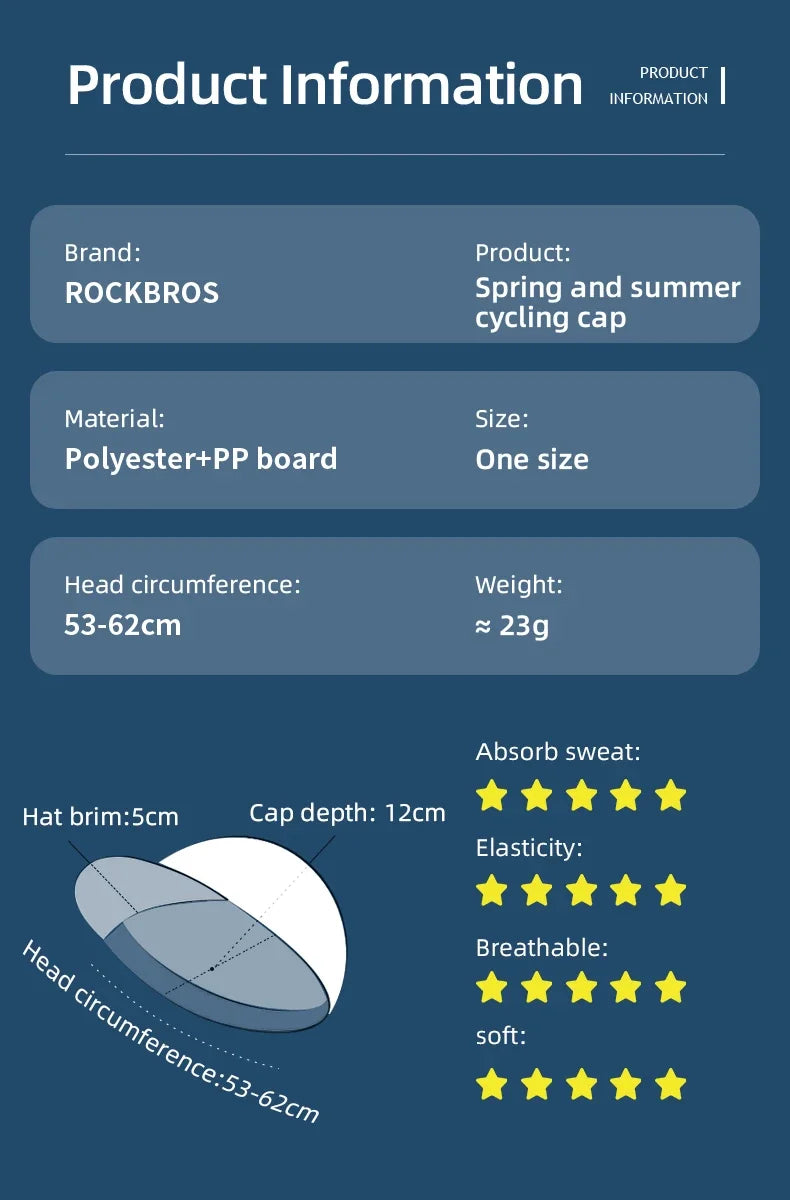 ROCKBROS Quick-Dry Cycling Cap