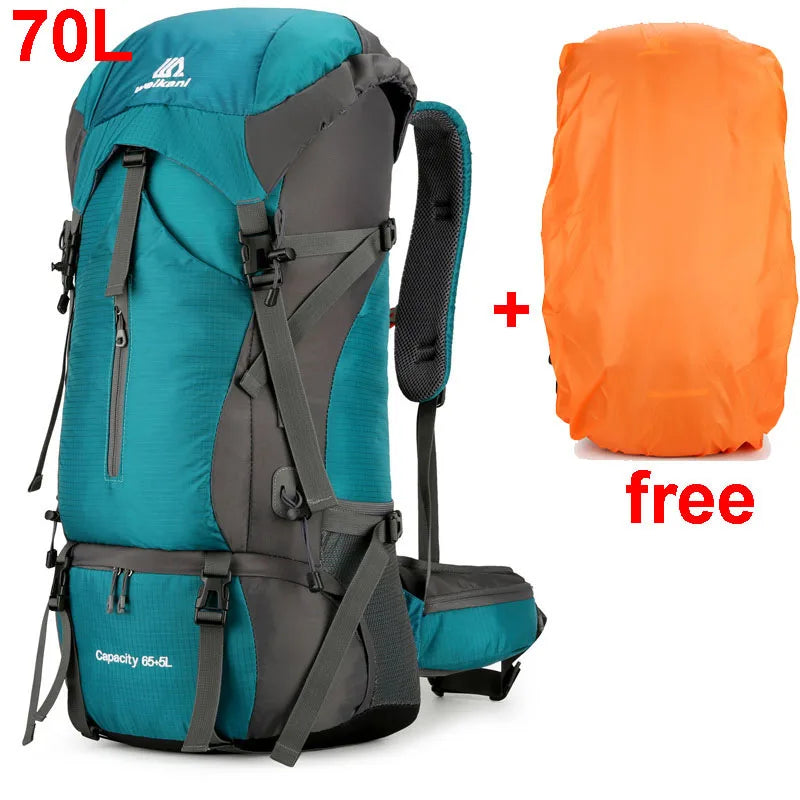 70L Outdoor Hiking Backpack with Rain Cover