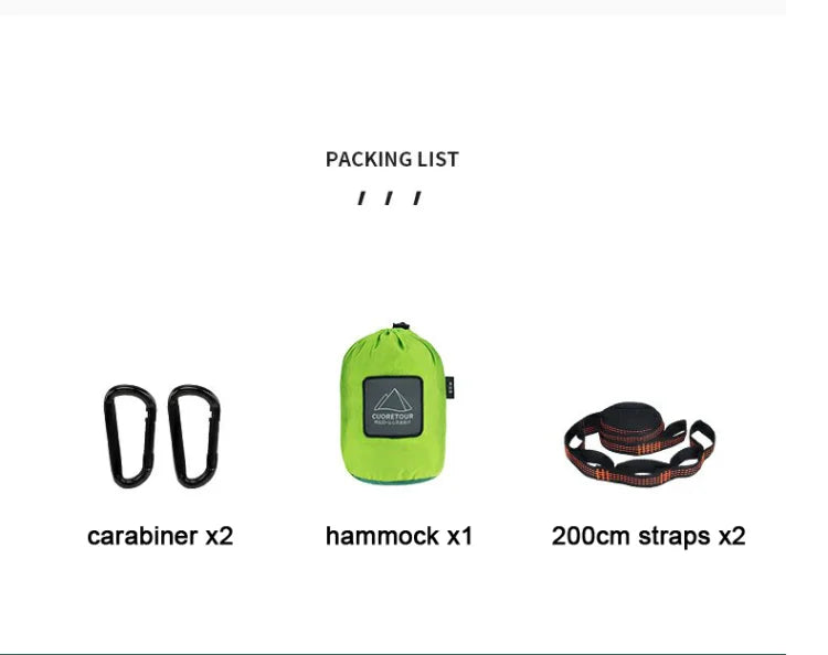Portable Nylon Camping Hammock –