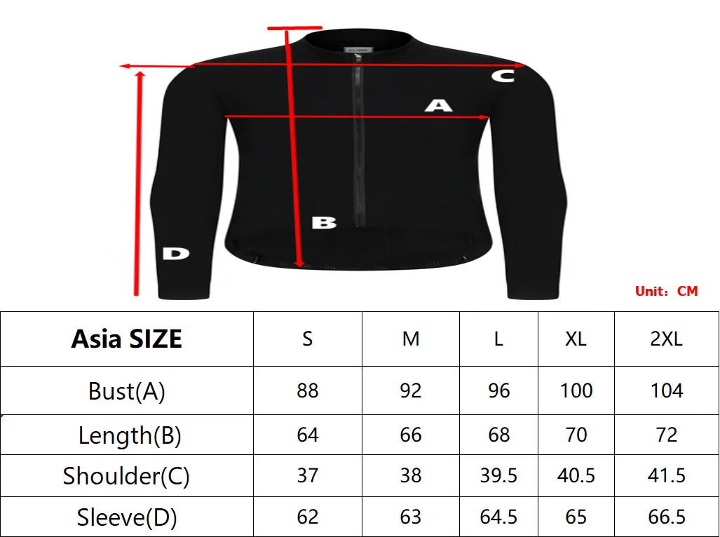 Rsantce 2024 Men’s Long Sleeve Cycling Jersey – Breathable Quick-Dry MTB Bike Shirt