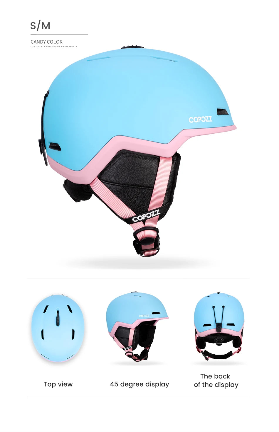COPOZZ Half-Covered Ski & Snowboard Helmet