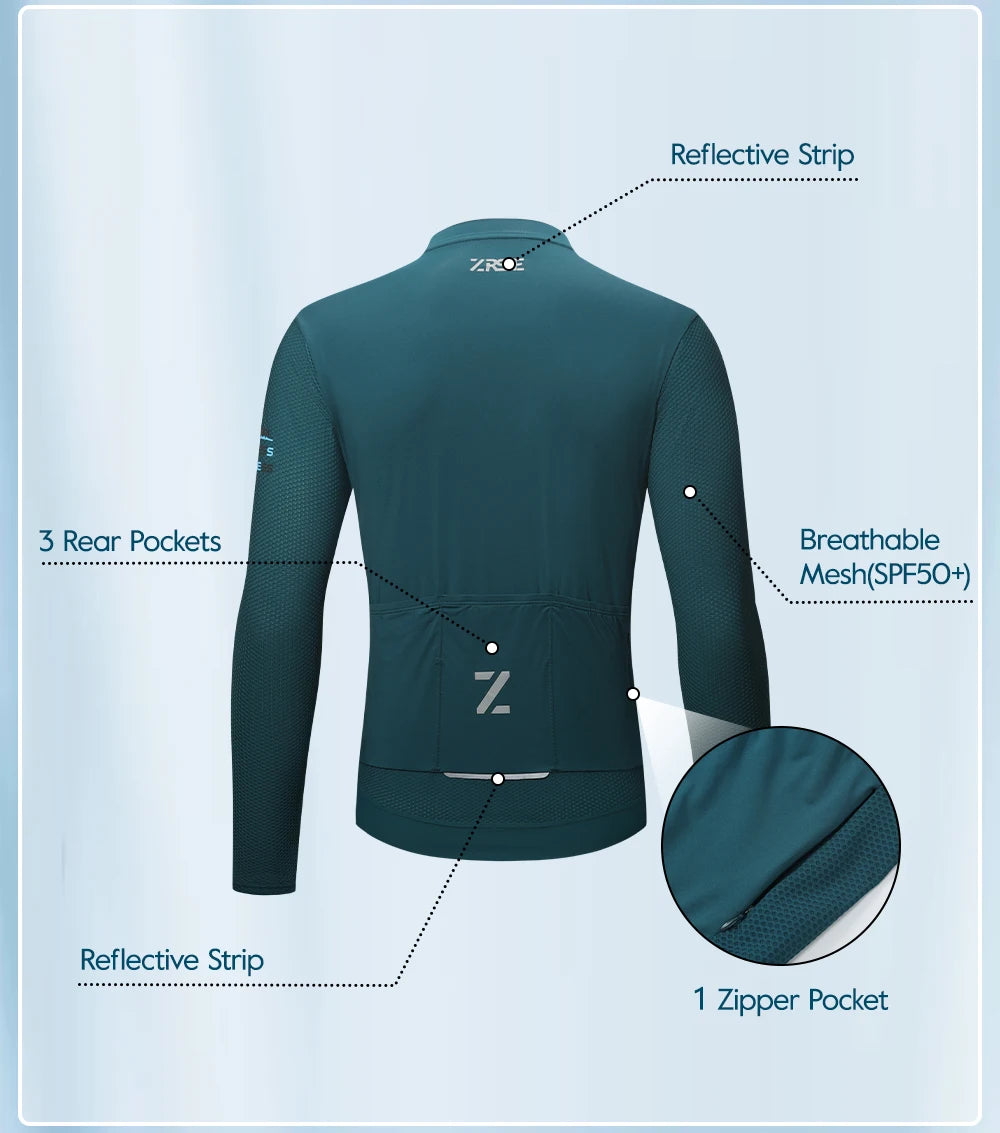 ZRSE Men's Long Sleeve Cycling Jersey