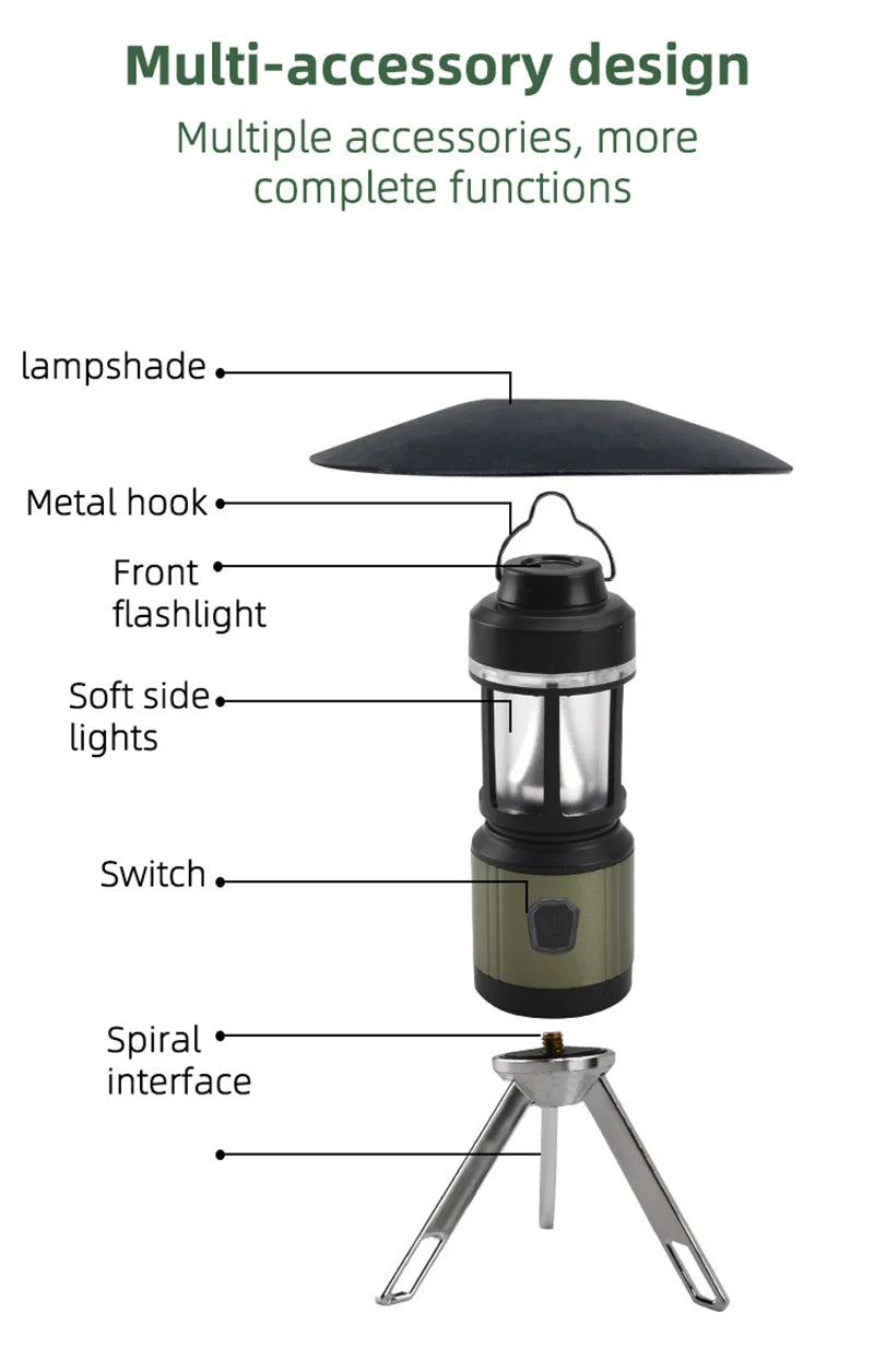 WEST BIKING USB Rechargeable Camping Lantern