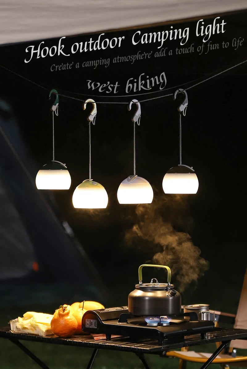 WEST BIKING USB Rechargeable Camping Lantern