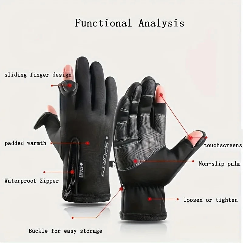 WRELS Winter Thermal Touchscreen Cycling Gloves
