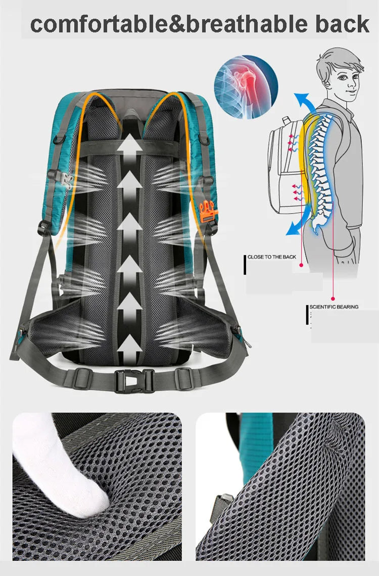 70L Outdoor Hiking Backpack with Rain Cover