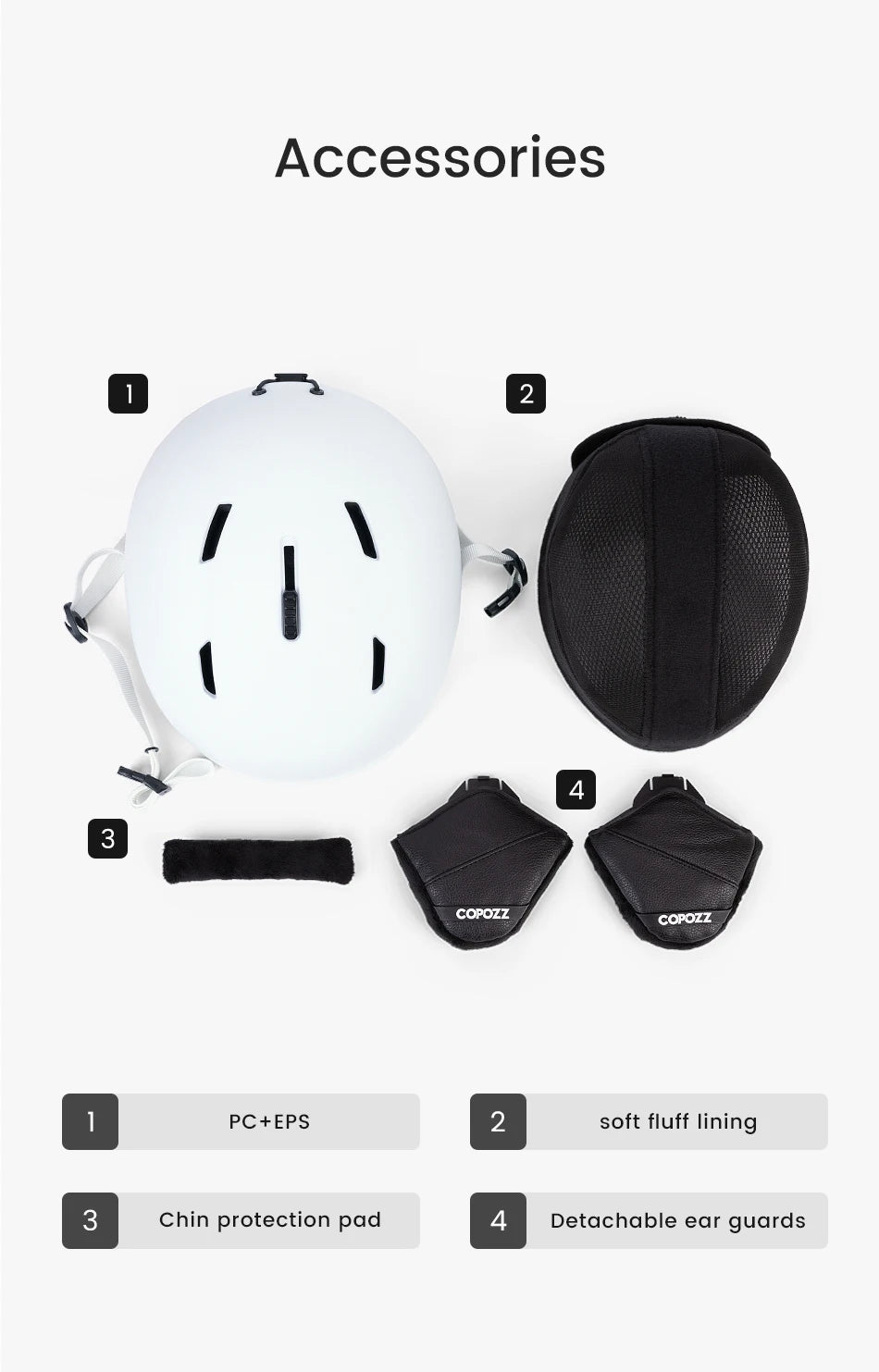 COPOZZ Half-Covered Ski & Snowboard Helmet