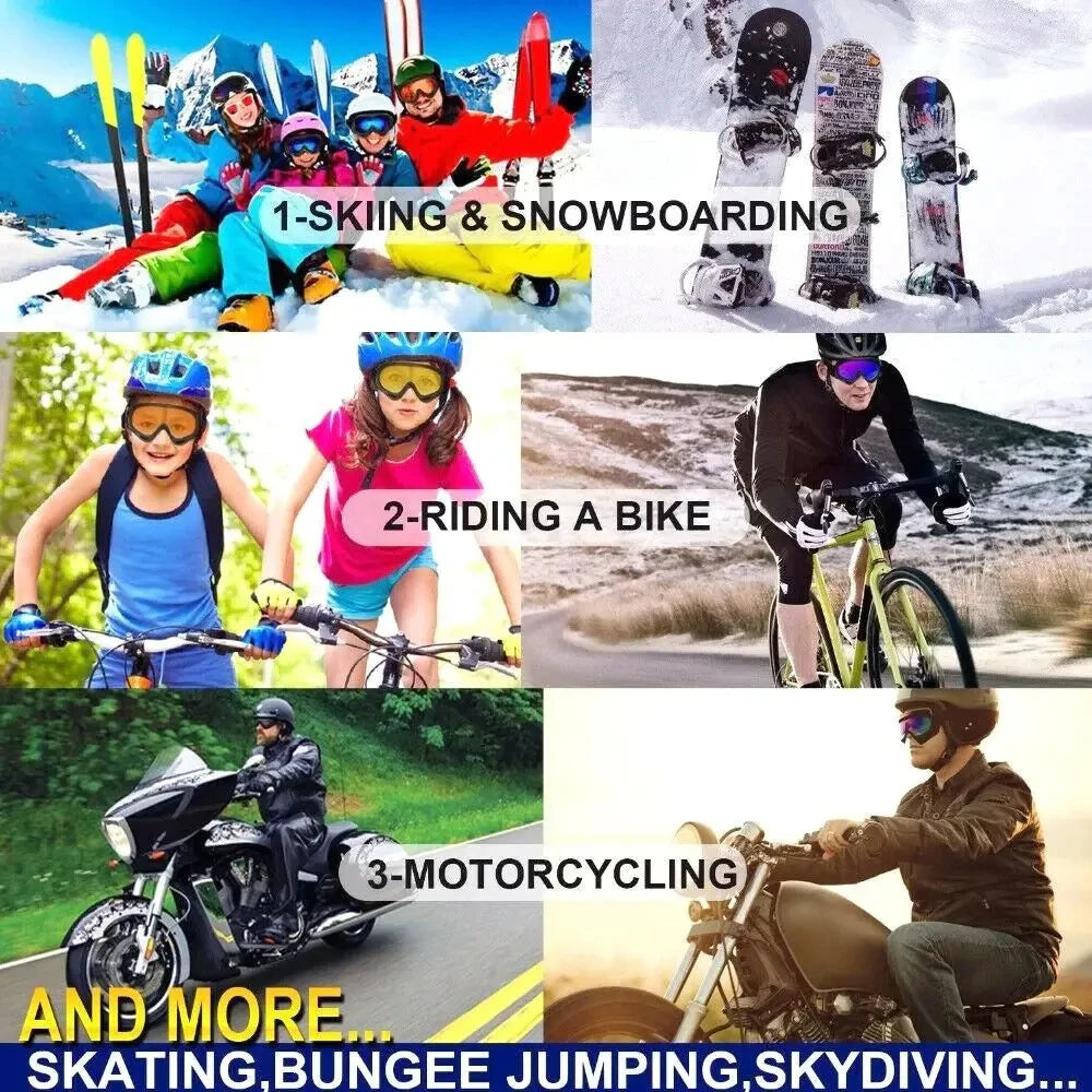 DIZETION Ski Goggles – Windproof Outdoor Sports Eyewear