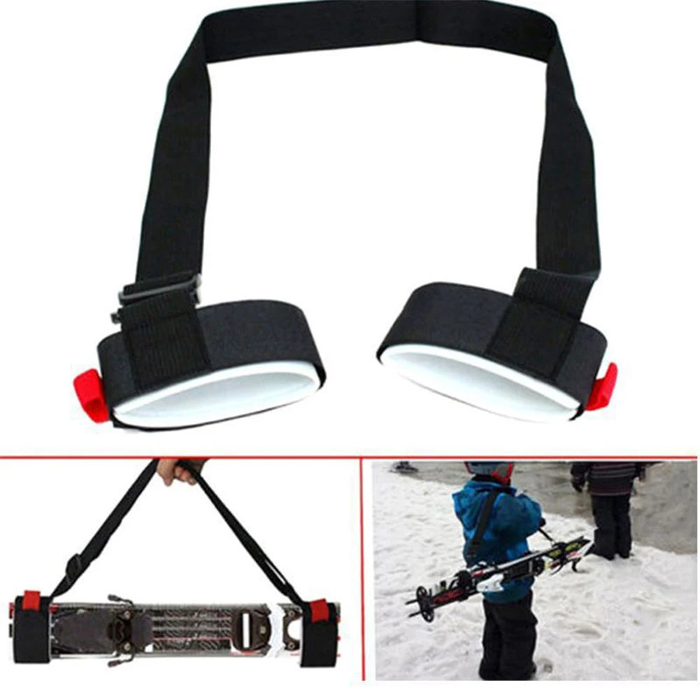 Adjustable Ski & Pole Shoulder Carrier Strap
